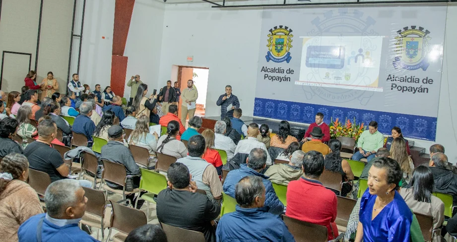 La Alcaldía de Popayán socializó las proyecciones del Presupuesto Participativo 2027 en una asamblea que reunió a más de 400 representantes de la zona urbana y rural.