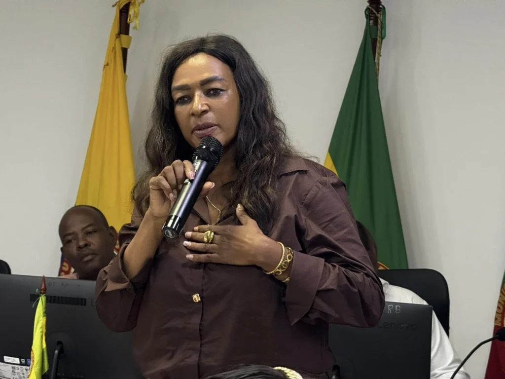 la alcaldesa de Villa Rica, María Edis Dinas participó en la sesión del Concejo Municipal,