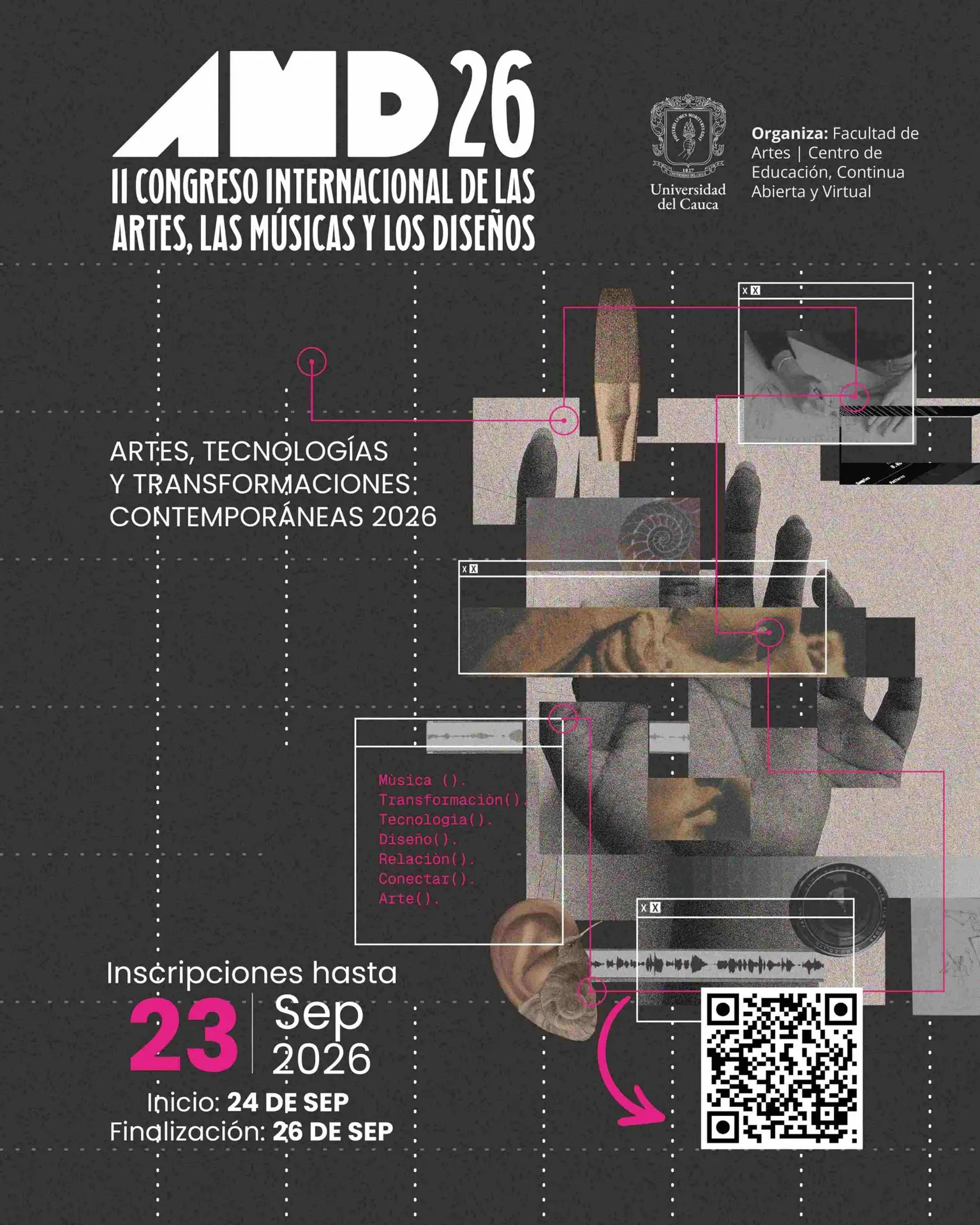 La capital caucana será escenario de un encuentro académico, artístico e interdisciplinar que reunirá a investigadores, docentes, estudiantes, artistas, músicos y diseñadores de Colombia y otros países.