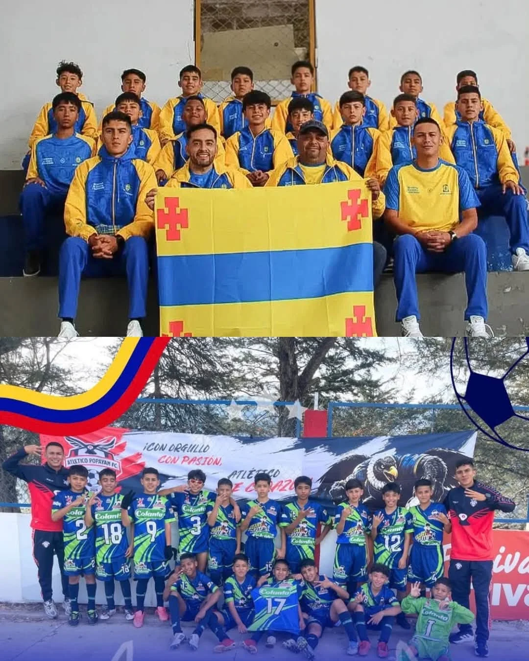 Con enorme orgullo y alegría celebramos el gran logro de nuestros representantes del municipio de Silvia, Cauca, en la Copa Baby Fútbol, que se disputa en el municipio de Buesaco, Nariño. El joven deportista José Emanuel Ortega, junto al profe Juan Manuel Andrade, quien se desempeña como director técnico, se encuentran participando con el Club Atlético Popayán, logrando una excelente fase de grupos, en la que ganaron todos sus partidos y se clasificaron a los octavos de final como cabeza de grupo.