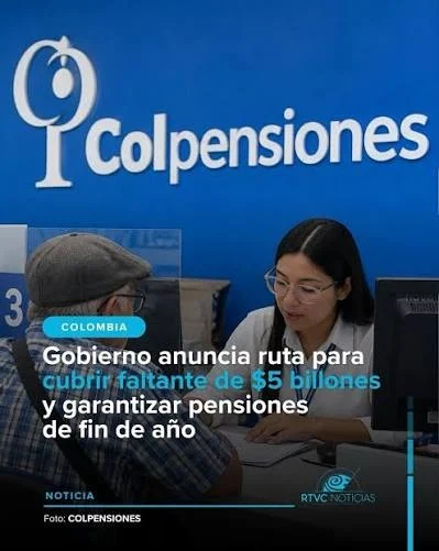 El Gobierno del presidente Abelardo de la Espriella ha garantizado el pago de las mesadas de noviembre, diciembre y la prima de Navidad a los pensionados de Colpensiones, a pesar de un faltante presupuestal de 5,4 billones de pesos identificado para 2026.